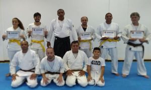 Exame e entrega de faixa fecham o ano de 2019, do Aikido no Tênis Club de Campos