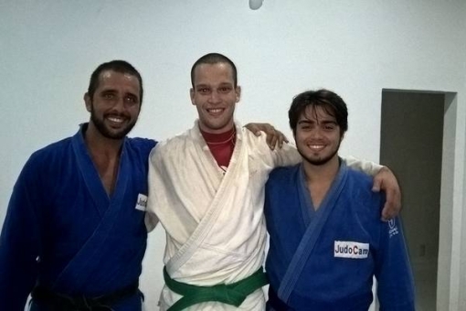 André Porto Sarlo, Ugo Laterça e Thiago da Silva Pessanha no Centro Esportivo do Tênis Clube de Campos